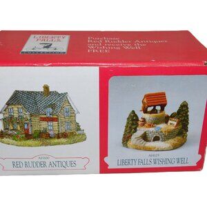 Liberty Falls Red Rudder Antiques & Wishing Well Collectible Village NIB